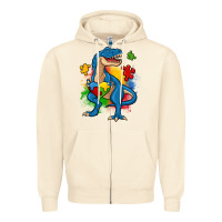 Sandshell autism trex Zipper Hoodie - Zillion Design Studio