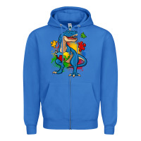 True Royal autism trex Zipper Hoodie - Zillion Design Studio