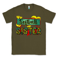 Army Green softball sister with leopard Classic Tee - Zillion Design Studio