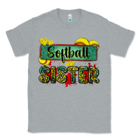 Heather Grey softball sister with leopard Classic Tee - Zillion Design Studio