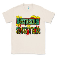 Natural softball sister with leopard Classic Tee - Zillion Design Studio