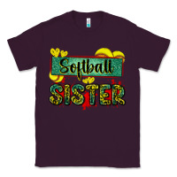Plum softball sister with leopard Classic Tee - Zillion Design Studio