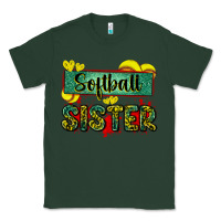 Sports Green softball sister with leopard Classic Tee - Zillion Design Studio