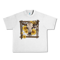 Lunar Rock western bull skull Urban Heavy Tee - MaliasSmallBusiness