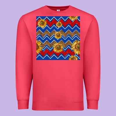 4th Of July Sunflower Seamless  Pattern Premium Sweatshirt Designed By Bundleandbundleshop