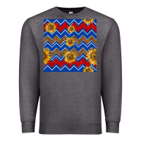 Charcoal Heather 4th of july sunflower seamless  pattern Premium Sweatshirt - BundleAndBundleShop