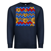 Navy 4th of july sunflower seamless  pattern Premium Sweatshirt - BundleAndBundleShop
