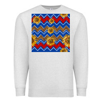 Oatmeal Heather 4th of july sunflower seamless  pattern Premium Sweatshirt - BundleAndBundleShop