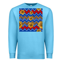Ocean Blue 4th of july sunflower seamless  pattern Premium Sweatshirt - BundleAndBundleShop