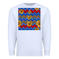 White 4th of july sunflower seamless  pattern Premium Sweatshirt - BundleAndBundleShop