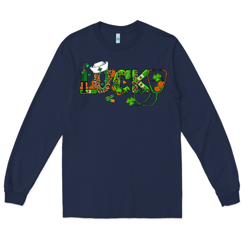 St Patricks Day Lucky Nurse Long Sleeve Tee by RanaPortraitStore | Teevron