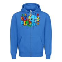 True Royal be kind autism elephant Zipper Hoodie - Zillion Design Studio