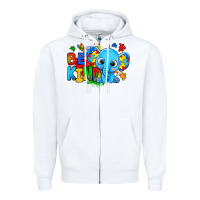 White be kind autism elephant Zipper Hoodie - Zillion Design Studio