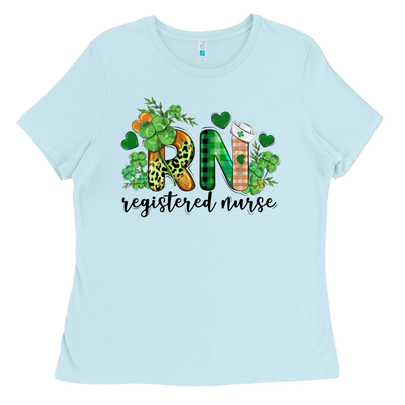 St. Patricks Day Registered Nurse Rn Ladies Tee by BarkalooDesign | Teevron
