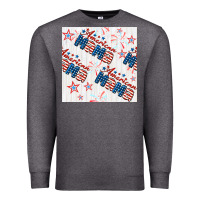 Charcoal Heather american mama seamless pattern Premium Sweatshirt - BundleAndBundleShop