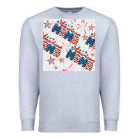 Heather Grey american mama seamless pattern Premium Sweatshirt - BundleAndBundleShop