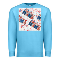 Ocean Blue american mama seamless pattern Premium Sweatshirt - BundleAndBundleShop