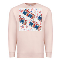 Pale Pink american mama seamless pattern Premium Sweatshirt - BundleAndBundleShop