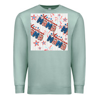 Seafoam american mama seamless pattern Premium Sweatshirt - BundleAndBundleShop