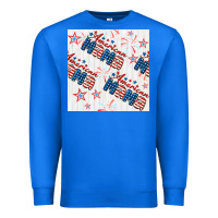 True Royal american mama seamless pattern Premium Sweatshirt - BundleAndBundleShop