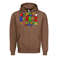 Chestnut i teach ausome kids autism teacher Zipper Hoodie - Zillion Design Studio