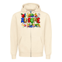 Sandshell i teach ausome kids autism teacher Zipper Hoodie - Zillion Design Studio