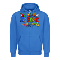 True Royal i teach ausome kids autism teacher Zipper Hoodie - Zillion Design Studio