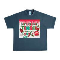 Midnight Navy don't get your tinsel in a tangle Urban Heavy Tee - MaliasSmallBusiness
