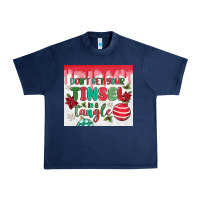 Navy don't get your tinsel in a tangle Urban Heavy Tee - MaliasSmallBusiness