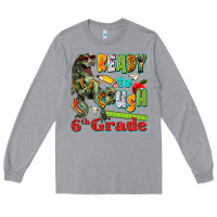 Heather Grey ready to crush sixth grade Long Sleeve Tee - texasbilliewilder