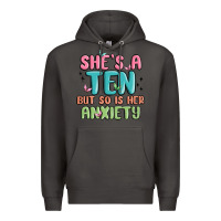 Smoke she's a ten but so is her anxiety Premium Hoodie - MaliasSmallBusiness