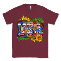 Burgundy usa Classic Tee - Zillion Design Studio