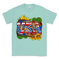 Seafoam usa Classic Tee - Zillion Design Studio