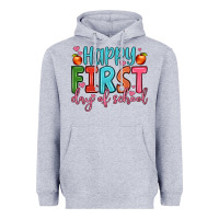 Heather Grey happy first day of school Heavyweight Hoodie - JahusDesignShop