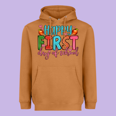 Happy First Day Of School Heavyweight Hoodie Designed By Jahusdesignshop
