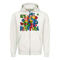 It's Ok To Be Different Autism Trex Zipper Hoodie | Teevron