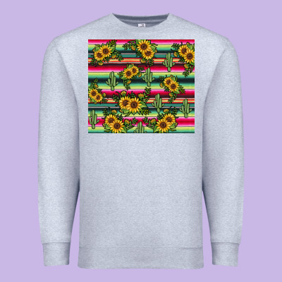Sunflower Cactus Premium Sweatshirt Designed By Jahusdesignshop
