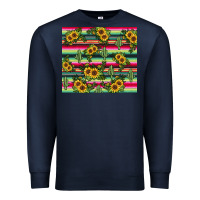 Navy sunflower cactus Premium Sweatshirt - JahusDesignShop