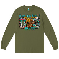 Army Green kinda busy being a dog mom Long Sleeve Tee - Zillion Design Studio