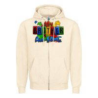 Sandshell my brother is ausome autism Zipper Hoodie - Zillion Design Studio
