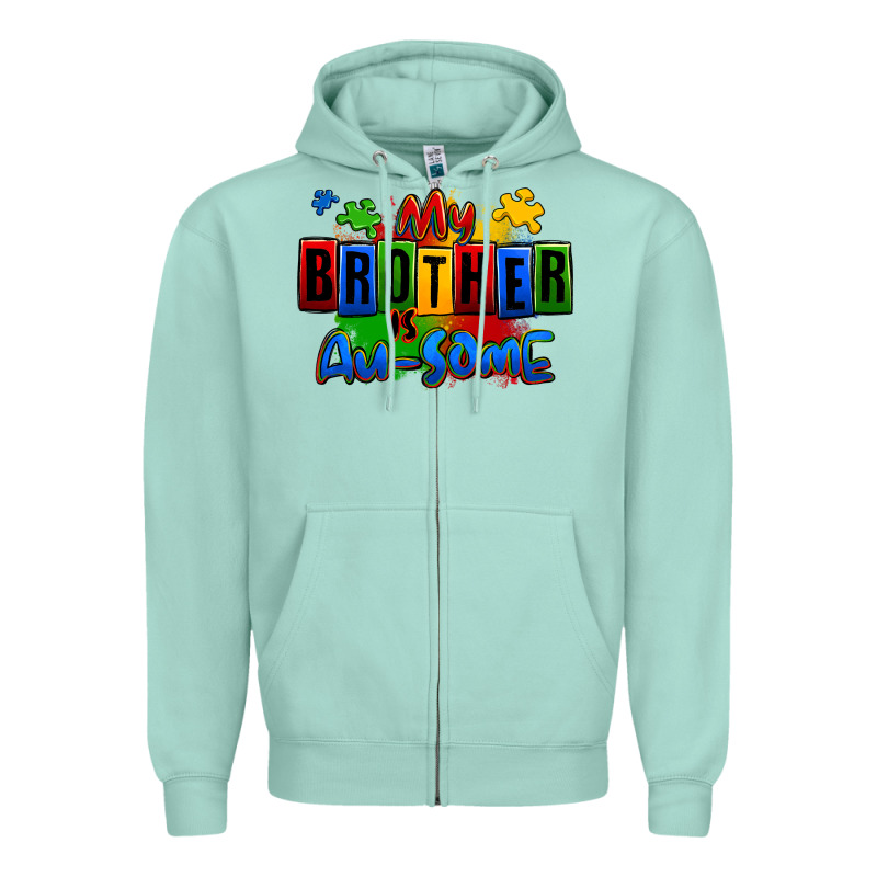 My Brother Is Ausome Autism Zipper Hoodie by Zillion Design Studio | Teevron