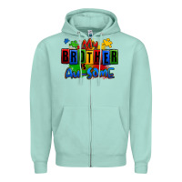Seafoam my brother is ausome autism Zipper Hoodie - Zillion Design Studio