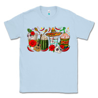 Dusty Blue hispanic heritage month coffee cups Classic Tee - texasbilliewilder