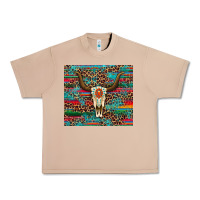 Burro western serape leopard bull skull turquoise Urban Heavy Tee - Artiststas