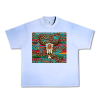 Grape Ice western serape leopard bull skull turquoise Urban Heavy Tee - Artiststas