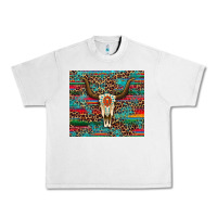 Lunar Rock western serape leopard bull skull turquoise Urban Heavy Tee - Artiststas