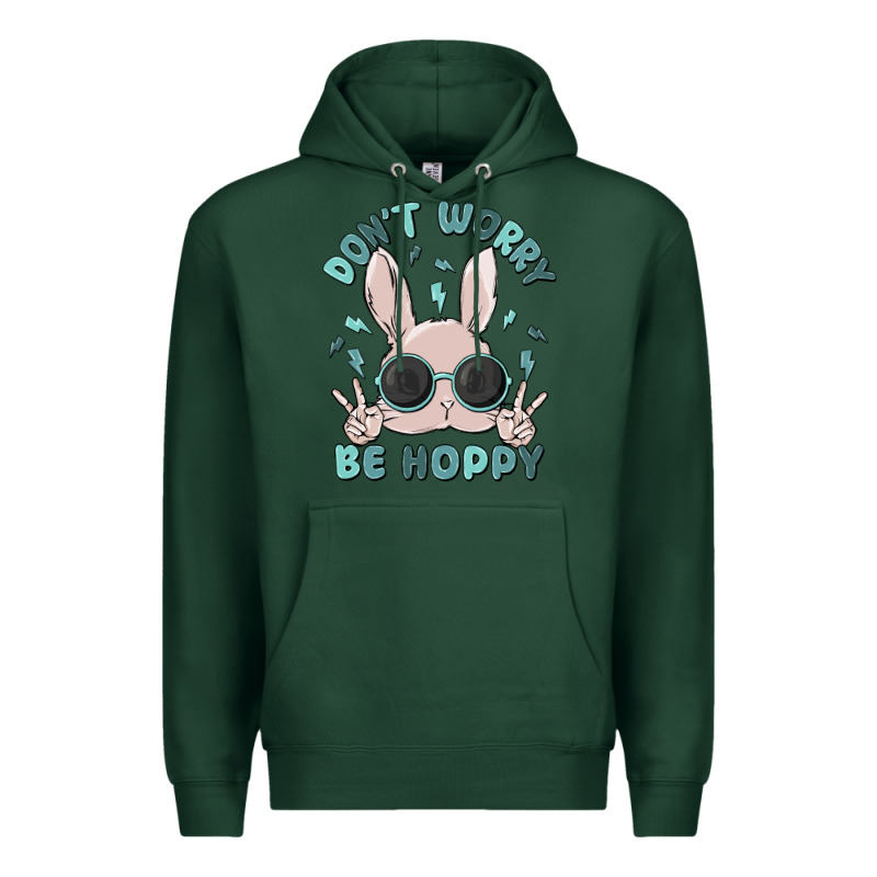 Don't Worry Be Hoppy Premium Hoodie by MaliasSmallBusiness | Teevron