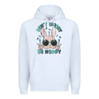 White don't worry be hoppy Premium Hoodie - MaliasSmallBusiness