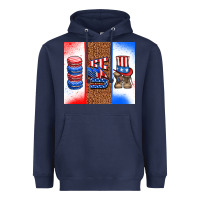Navy usa macaroon and boots Heavyweight Hoodie - AdoDesignShop