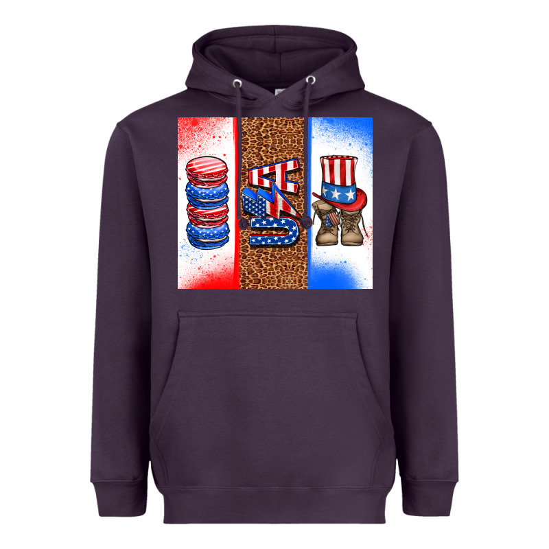 Usa Macaroon And Boots Heavyweight Hoodie by AdoDesignShop | Teevron